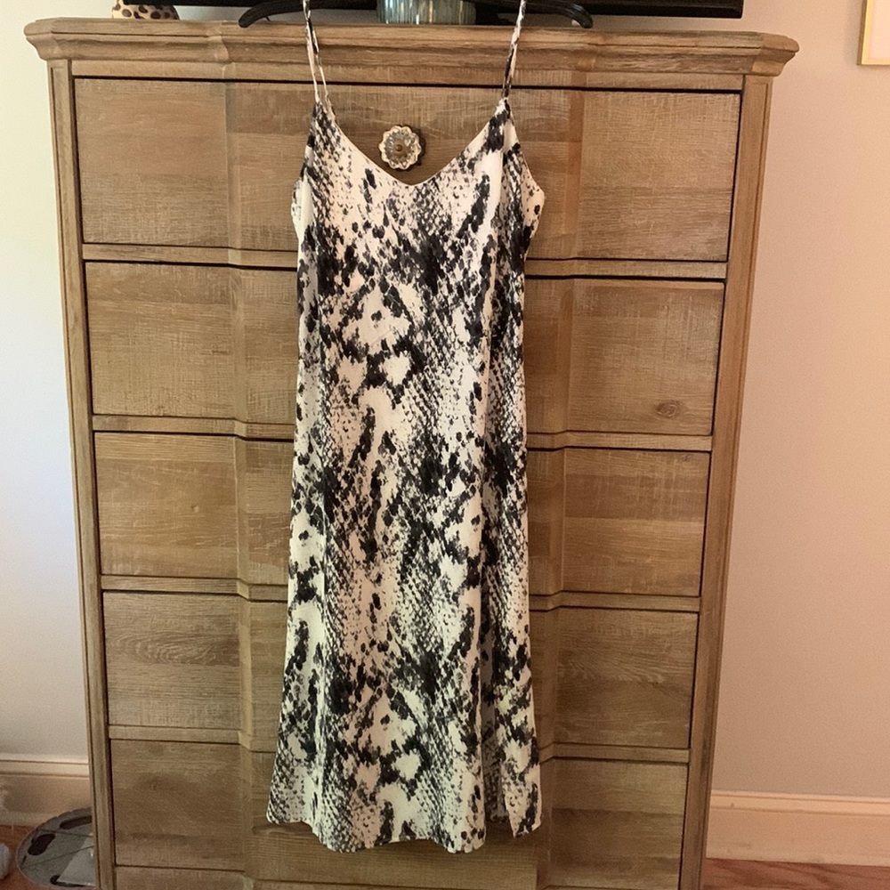 B Darlin Snakeskin Midi Dress with Slit